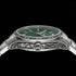 Side view of Thomas Sabo Rebel At Heart Revive 36mm green dial watch.