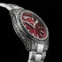 Right side tilted angle of Thomas Sabo Rebel At Heart Revive 36mm red dial watch.