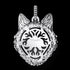 Back view of Thomas Sabo Rebel Wolf Head sterling silver pendant.