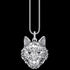 Thomas Sabo Rebel Wolf Head sterling silver pendant on a chain.