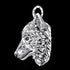Side view of Thomas Sabo Rebel Wolf Head sterling silver pendant.