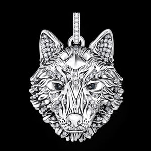Thomas Sabo Rebel Wolf Head Sterling Silver Pendant