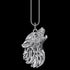 Thomas Sabo Rebel Wolf sterling silver pendant on a chain.