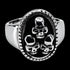 Three Skulls Men's Stainless Steel Signet Ring