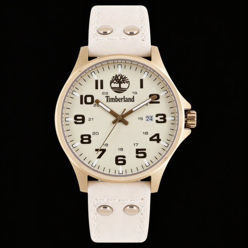Timberland Alstead Gold Sand Dial Leather Strap Watch | Australia