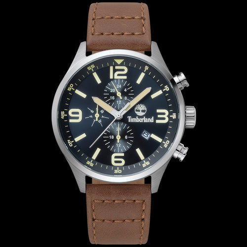 Timberland Rutherford Black Dial Brown Leather Watch | Australia