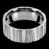 Front view of a titanium tapered groove matt finish ring.