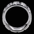 Side view of a titanium tapered groove matt finish ring.