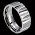 Titanium Tapered Groove Matt Finish Men's Ring