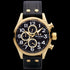 TW Steel Volante Gold Black Dial Leather Watch VS88L