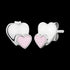 Two Hearts Enamel Stud Silver Earrings | Herzengel