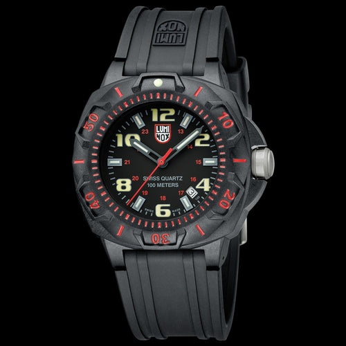 LUMINOX LAND SENTRY BLACK + RED MEN'S WATCH 0215.SL - TILT VIEW