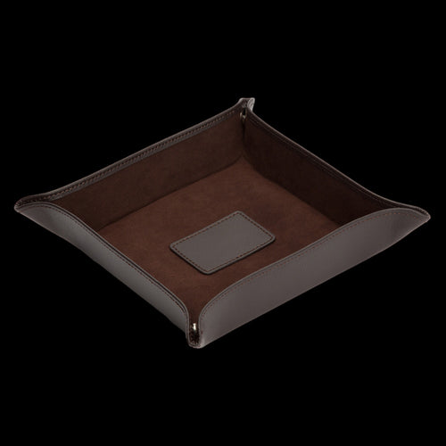 WOLF BLAKE BROWN LEATHER COIN TRAY
