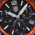 LUMINOX PACIFIC DIVER ORANGE CHRONOGRAPH WATCH 3149 - DIAL CLOSE-UP