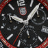 LUMINOX PACIFIC DIVER RED CHRONOGRAPH WATCH 3155 - DIAL CLOSE-UP