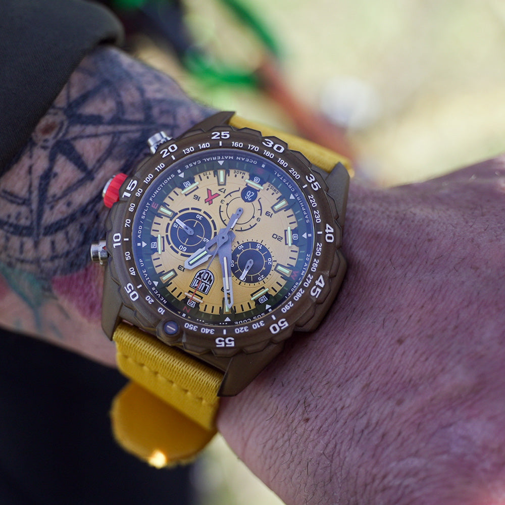 LUMINOX BEAR GRYLLS ECO MASTER #TIDE YELLOW WATCH 3745.ECO - WRIST VIEW 2