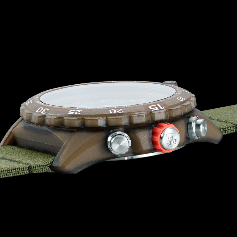 LUMINOX BEAR GRYLLS ECO MASTER #TIDE YELLOW WATCH 3757.ECO - SIDE VIEW 2