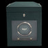 WOLF BRITISH RACING GREEN SINGLE WATCH WINDER - FRONT VIEW