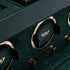 WOLF BRITISH RACING GREEN TRIPLE WATCH WINDER - CLOSE-UP VIEW 1