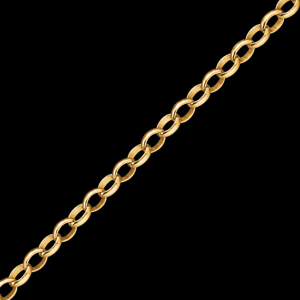 ENGELSRUFER GOLD 2.85MM ANCHOR CHAIN NECKLACE - CHAIN CLOSE-UP