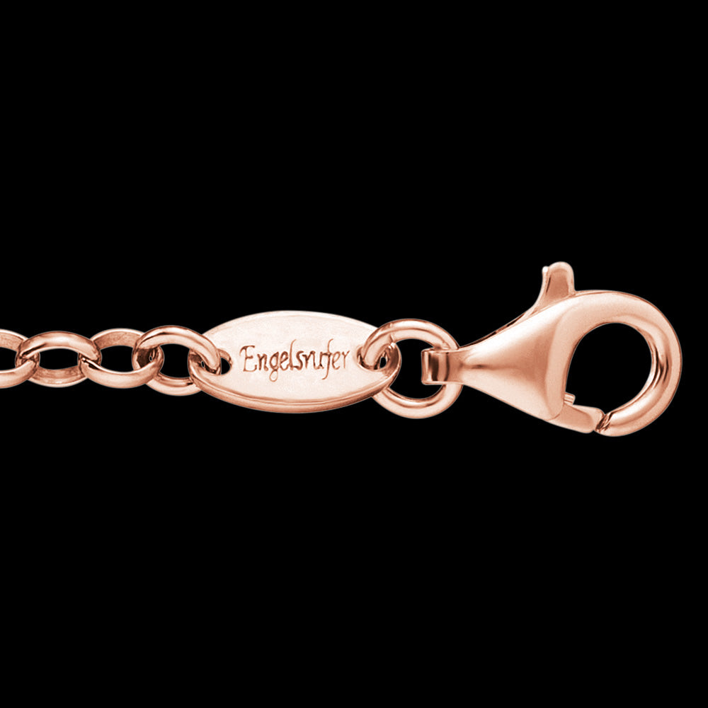 ENGELSRUFER ROSE GOLD 2.85MM ANCHOR CHAIN NECKLACE - CLASP CLOSE-UP