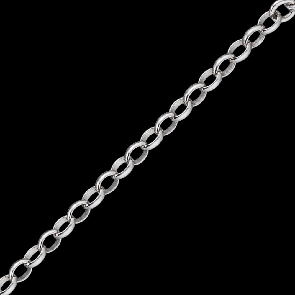 ENGELSRUFER SILVER 2.85MM ANCHOR CHAIN NECKLACE - CHAIN CLOSE-UP