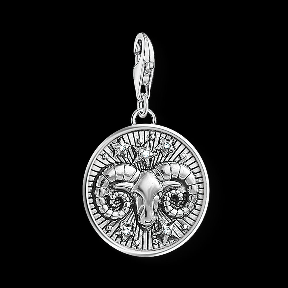 THOMAS SABO ARIES ZODIAC STAR SIGN SILVER CHARM PENDANT