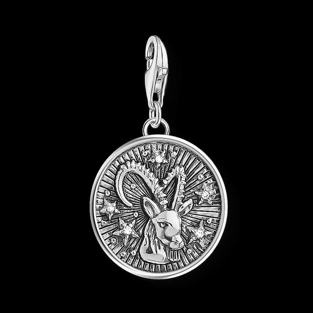 THOMAS SABO CAPRICORN ZODIAC STAR SIGN SILVER CHARM PENDANT