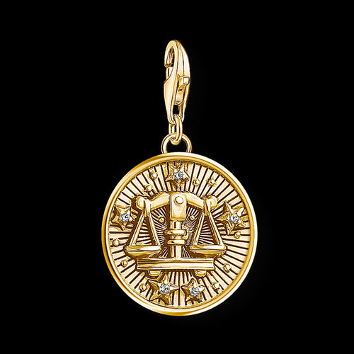 THOMAS SABO LIBRA ZODIAC STAR SIGN GOLD CHARM PENDANT