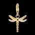 THOMAS SABO GOLD DRAGONFLY CHARM PENDANT - BACK VIEW