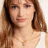 THOMAS SABO GOLD DRAGONFLY CHARM PENDANT - MODEL NECKLACE VIEW