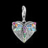 THOMAS SABO HEART WITH DRAGONFLY CHARM PENDANT