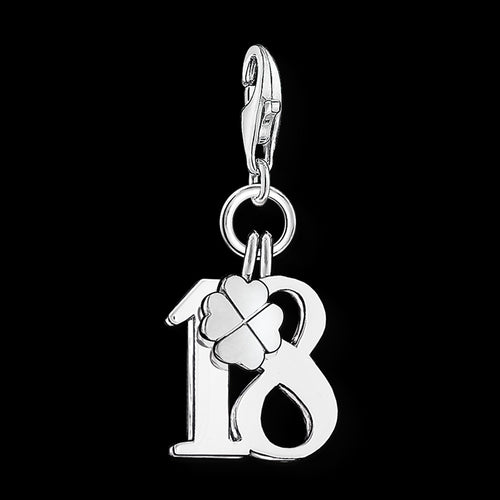 THOMAS SABO LUCKY NUMBER 18 CHARM PENDANT