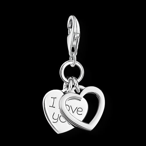 THOMAS SABO I LOVE YOU HEARTS CHARM PENDANT