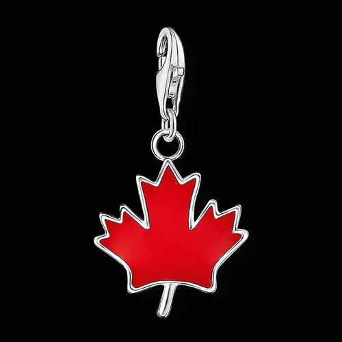 THOMAS SABO RED MAPLE LEAF CHARM PENDANT