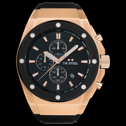 TW STEEL CEO TECH ROSE GOLD BLACK DIAL MEN'S WATCH CE4103