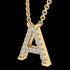 LETTER A DIAMOND INITIAL 9 CARAT GOLD NECKLACE