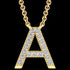 LETTER A DIAMOND INITIAL 9 CARAT GOLD NECKLACE
