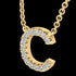 LETTER C DIAMOND INITIAL 9 CARAT GOLD NECKLACE