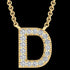LETTER D DIAMOND INITIAL 9 CARAT GOLD NECKLACE