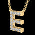 LETTER E DIAMOND INITIAL 9 CARAT GOLD NECKLACE