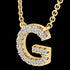 LETTER G DIAMOND INITIAL 9 CARAT GOLD NECKLACE