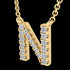 LETTER N DIAMOND INITIAL 9 CARAT GOLD NECKLACE