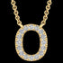 LETTER O DIAMOND INITIAL 9 CARAT GOLD NECKLACE