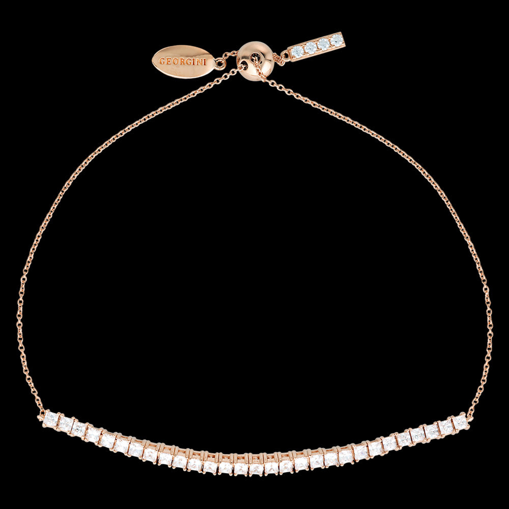 GEORGINI ICONIC BRIDAL VERA 2MM ROSE GOLD BRACELET