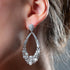 GEORGINI RED CARPET MET SILVER EARRINGS- MODEL VIEW