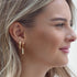 GEORGINI EMILIO VEGA GOLD HOOP EARRINGS - MODEL VIEW 2