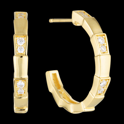 GEORGINI EMILIO VEGA GOLD HOOP EARRINGS