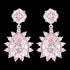 GEORGINI LUXE VELLUTO PINK CZ SILVER EARRINGS