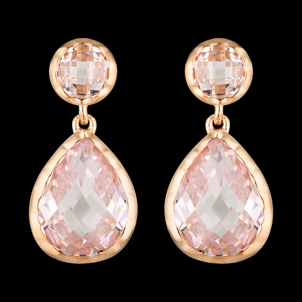 GEORGINI LUXE NOBILE PINK ROSE GOLD EARRINGS